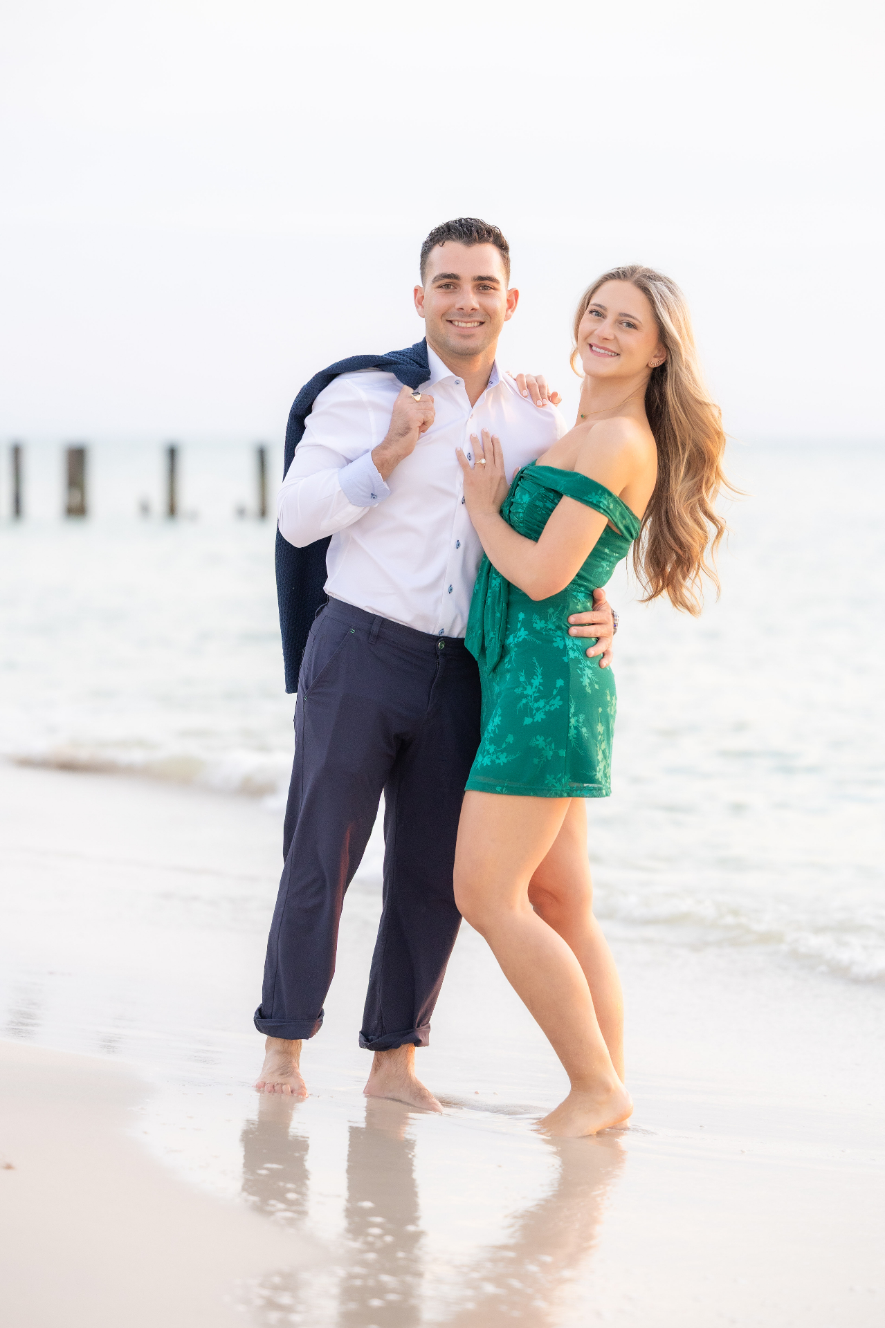 Bryce and Ajla on the beach