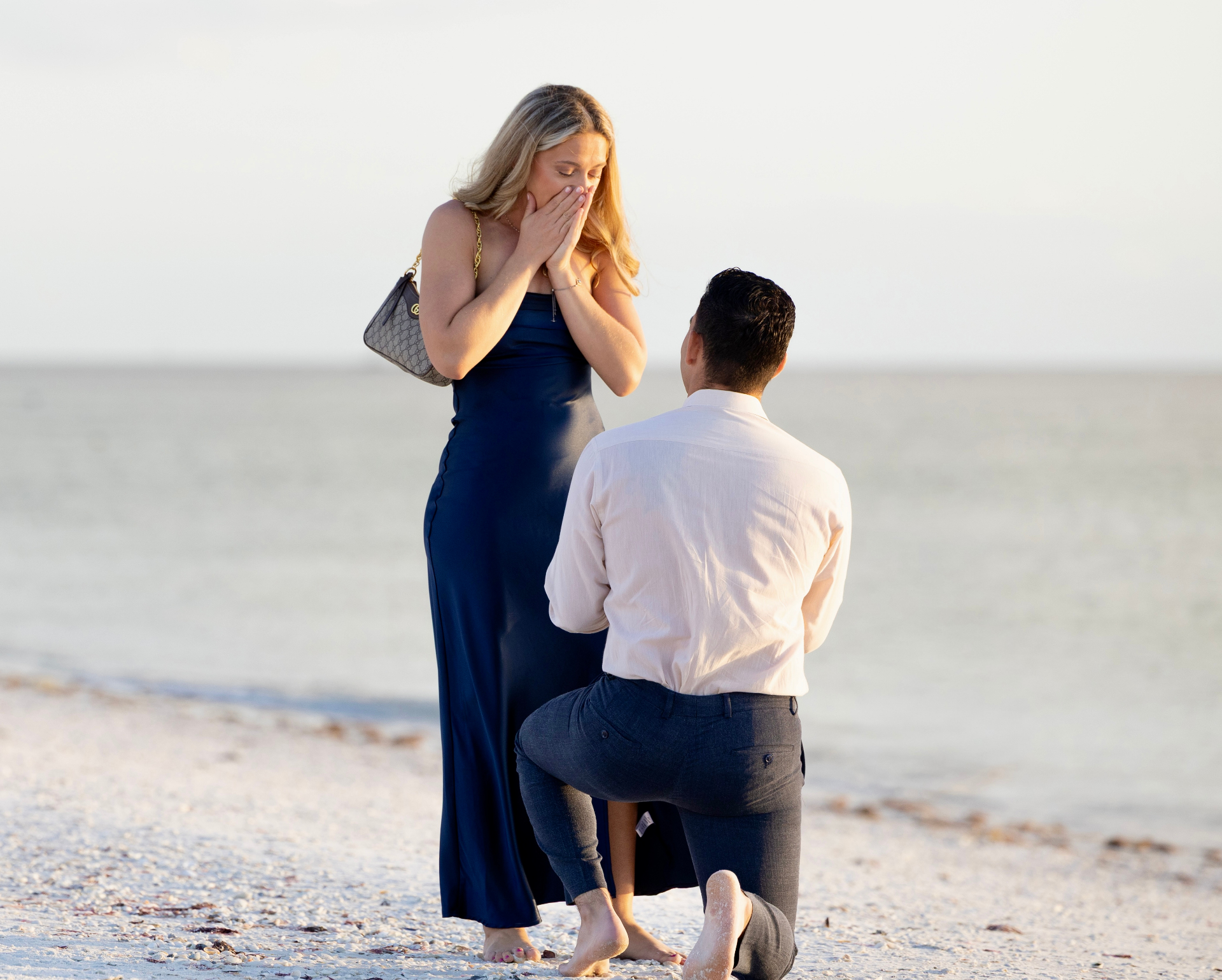 The proposal on the beach